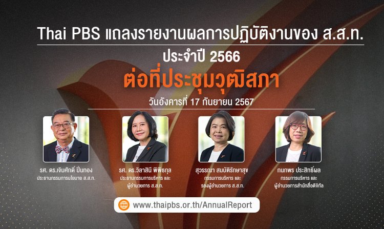 วุฒิสภาฯ รับทราบรายงานไทยพีบีเอส ประจำปี 2566<